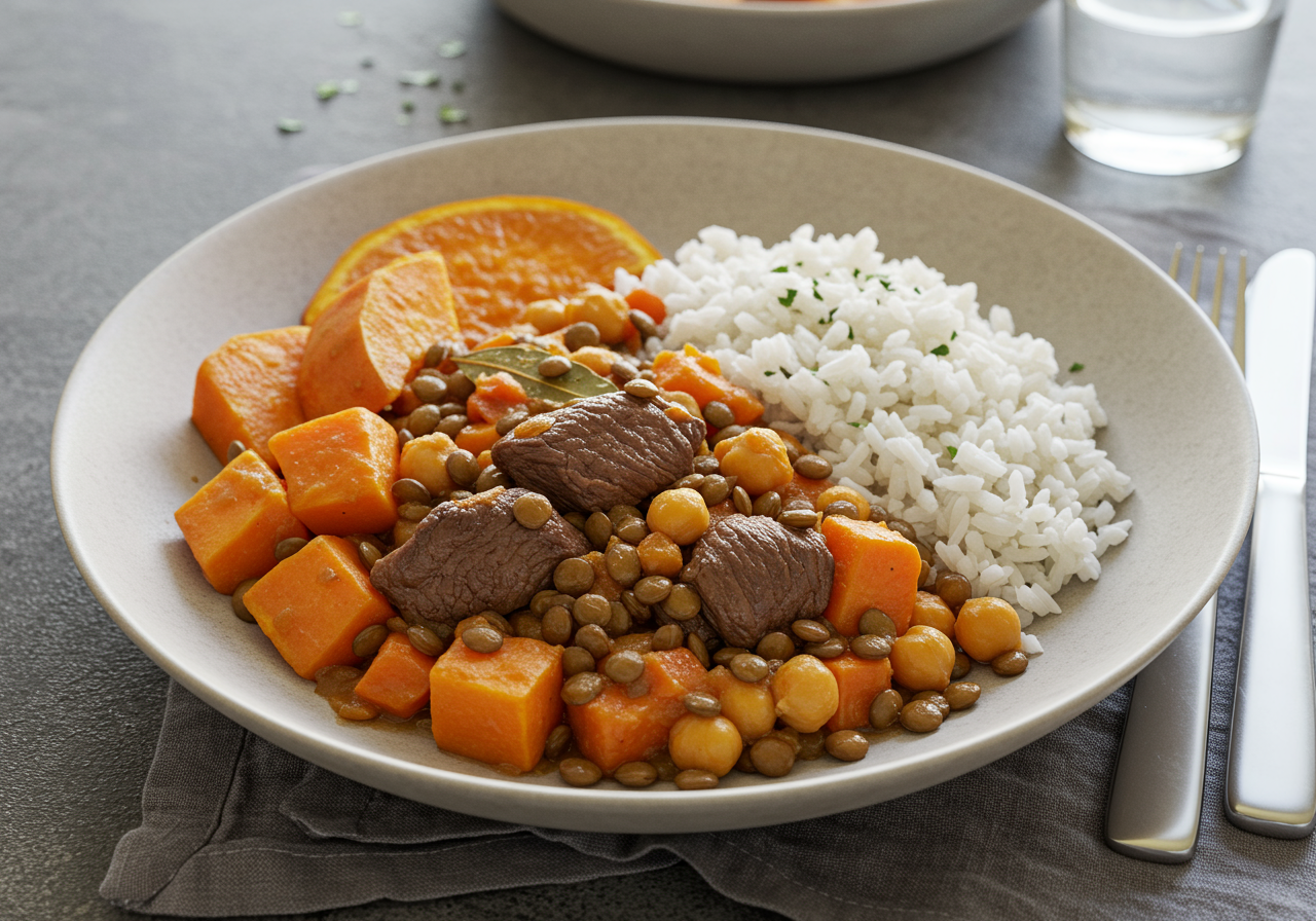 Hearty Moroccan Lamb and Lentil Stew