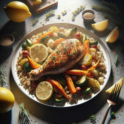 Lemon Herb Chicken with Quinoa and Roasted Vegetables