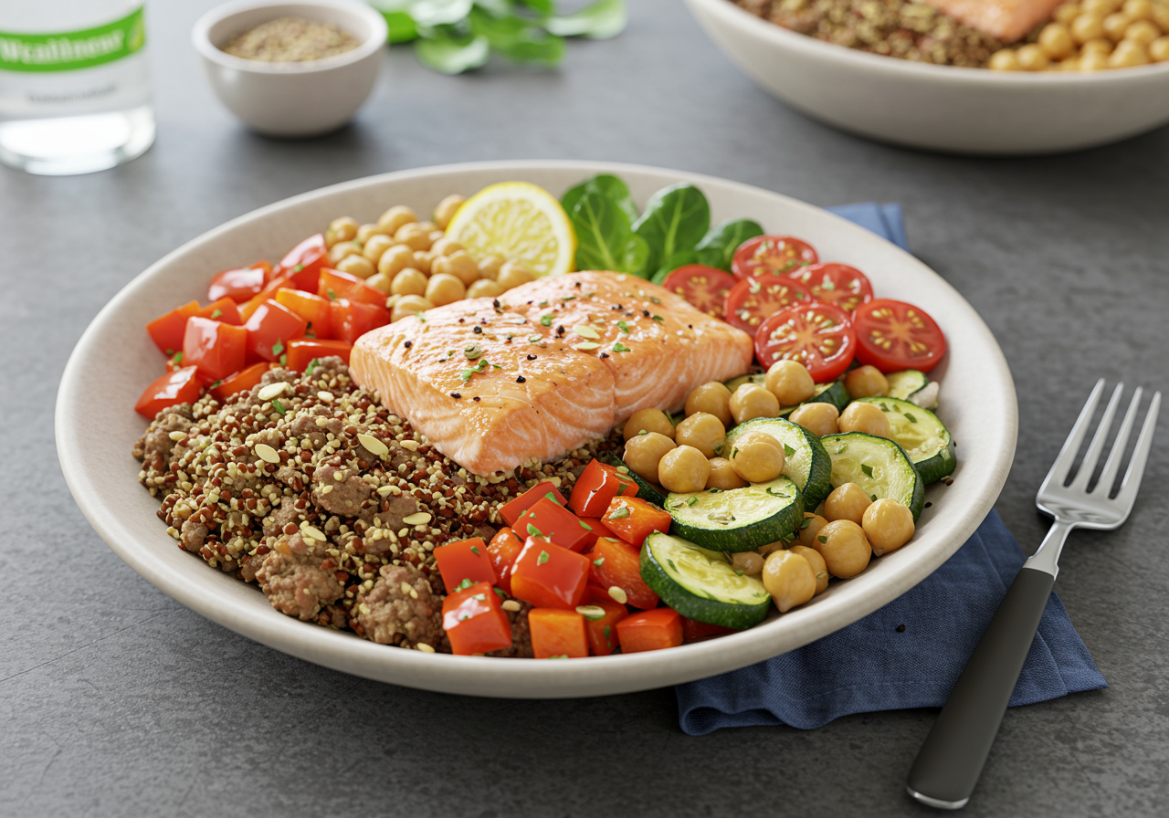 Mediterranean Lamb & Quinoa Meal Prep Bowls