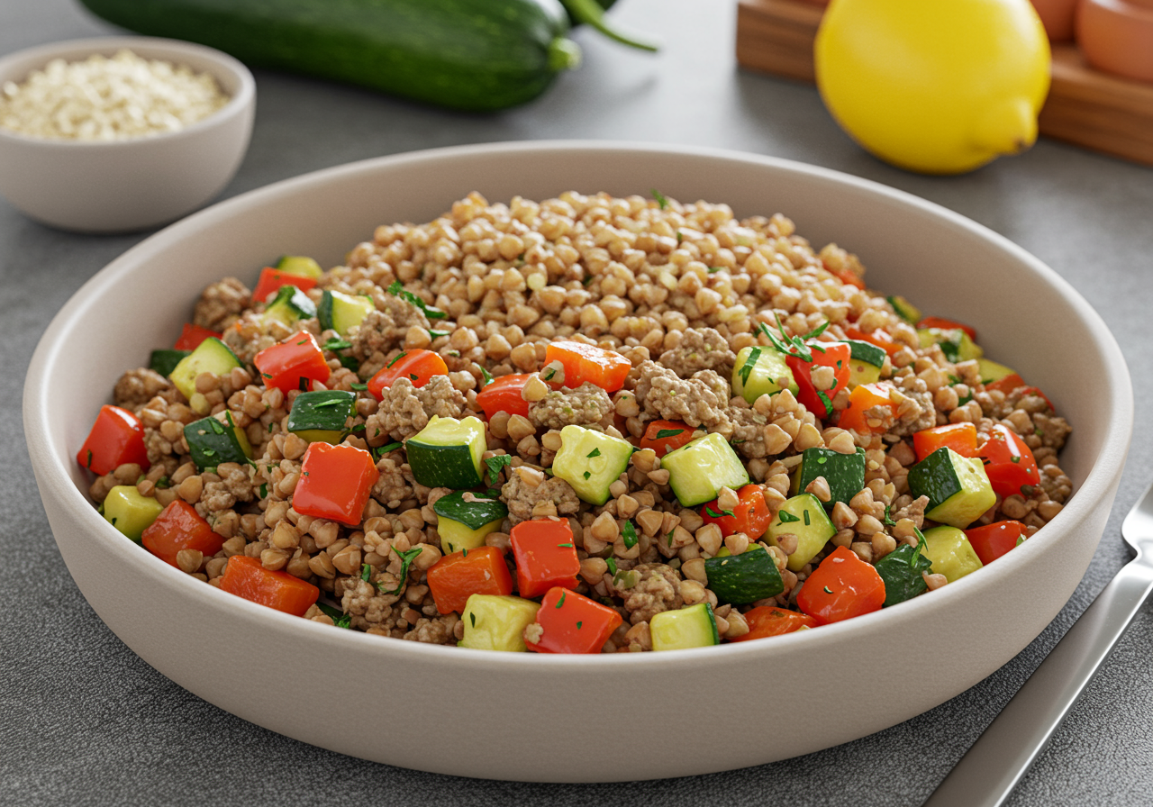 Mediterranean Lamb and Buckwheat Meal Prep Bowls