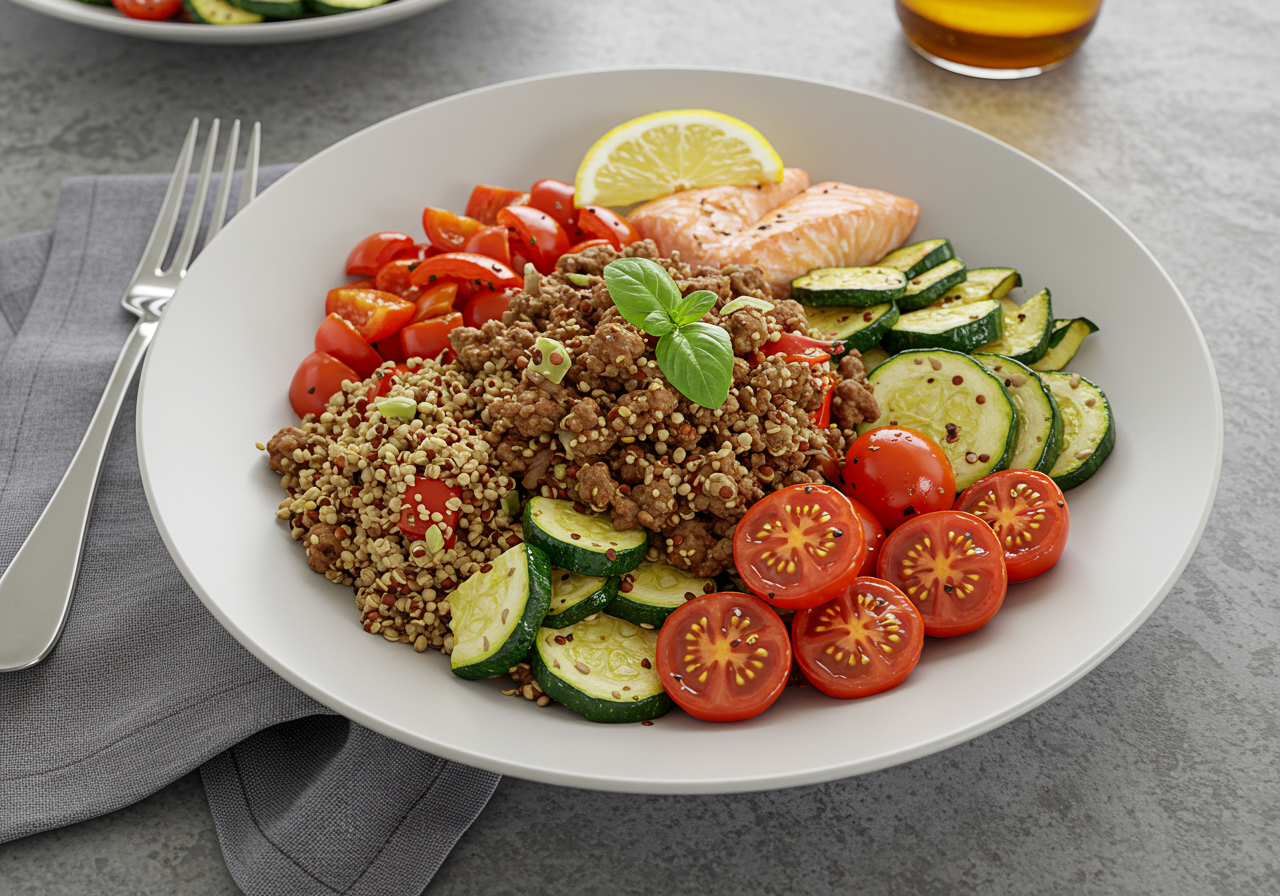 Mediterranean Lamb and Quinoa Power Bowls
