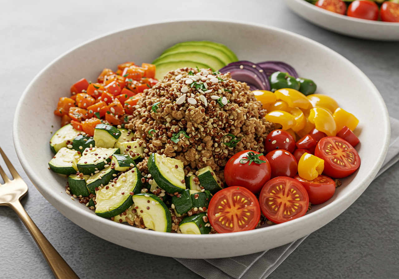 Mediterranean Turkey & Quinoa Power Bowls