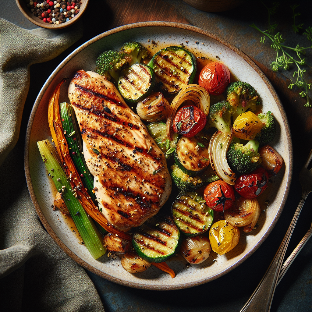Paleo Grilled Chicken with Roasted Vegetables