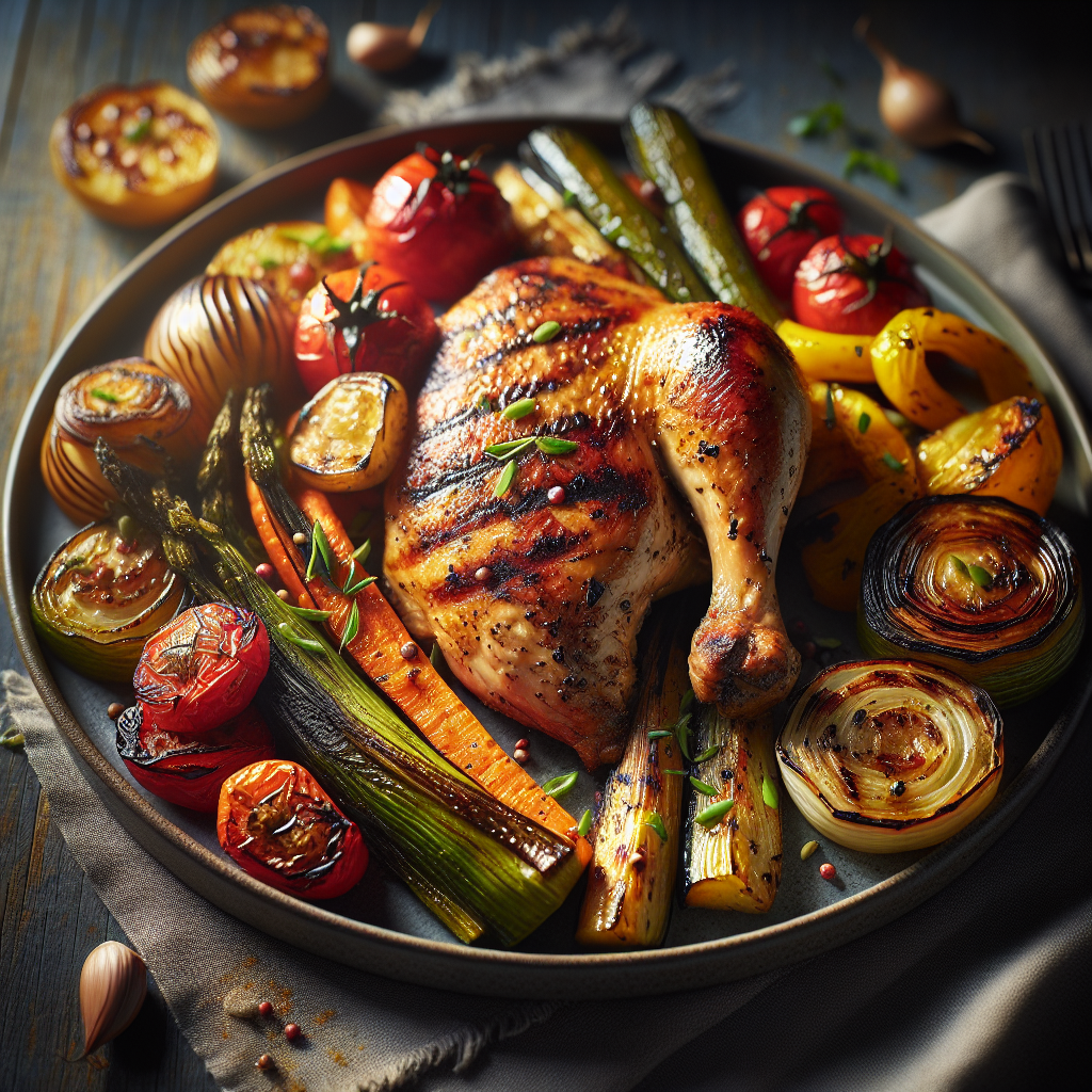 Paleo Grilled Chicken with Roasted Vegetables