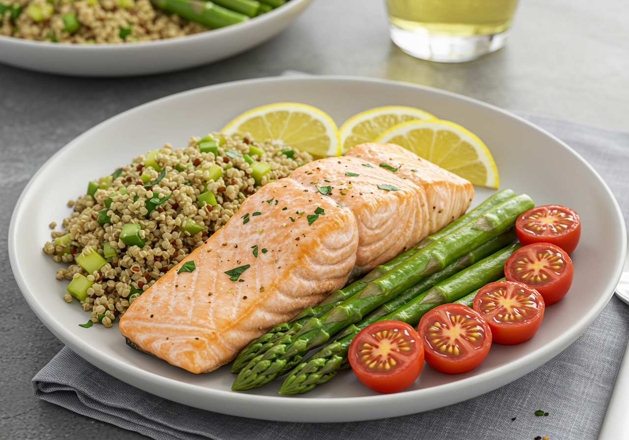 Lemon-Herb Salmon & Quinoa Power Bowl