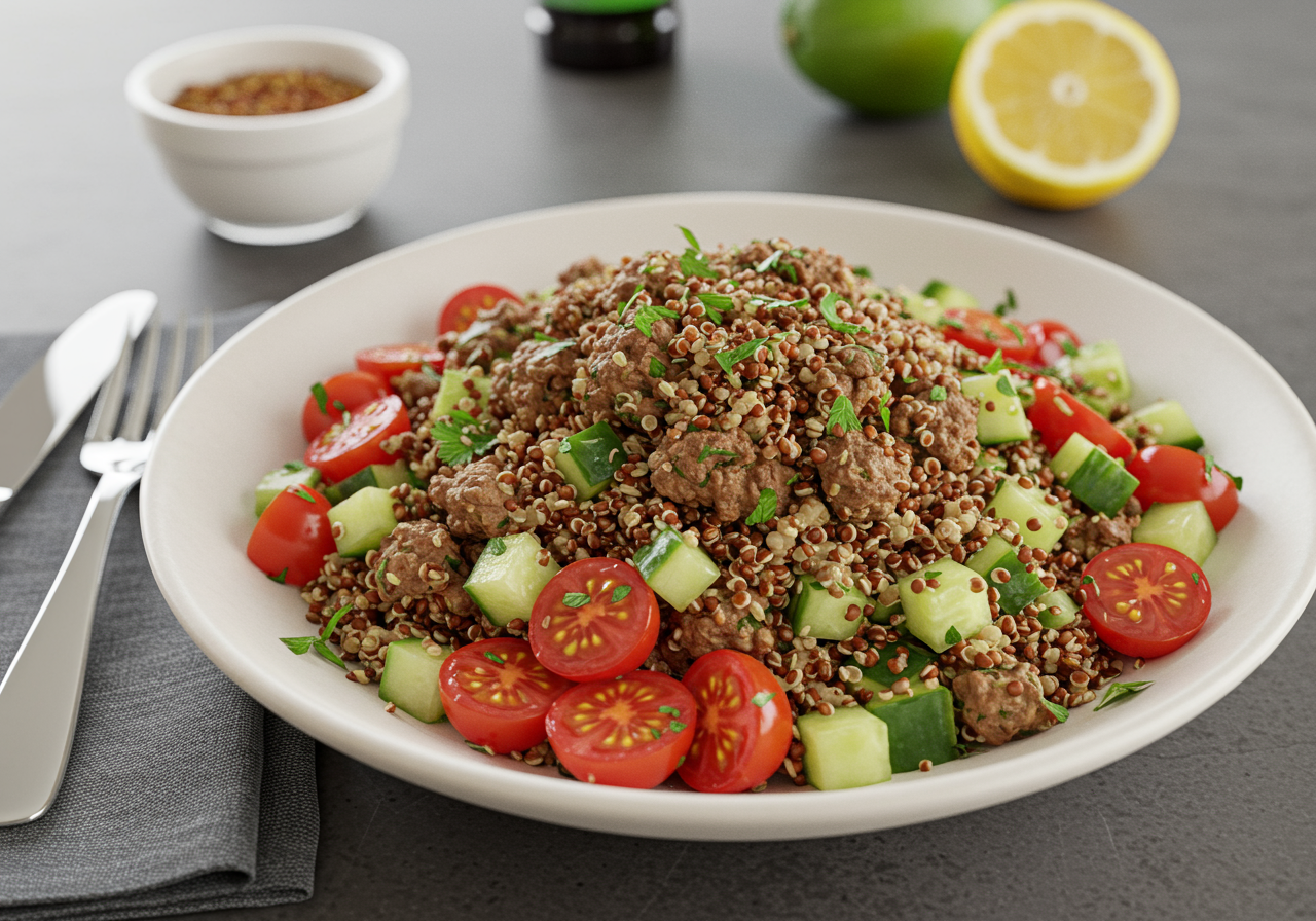 Mediterranean Lamb and Quinoa Power Bowl