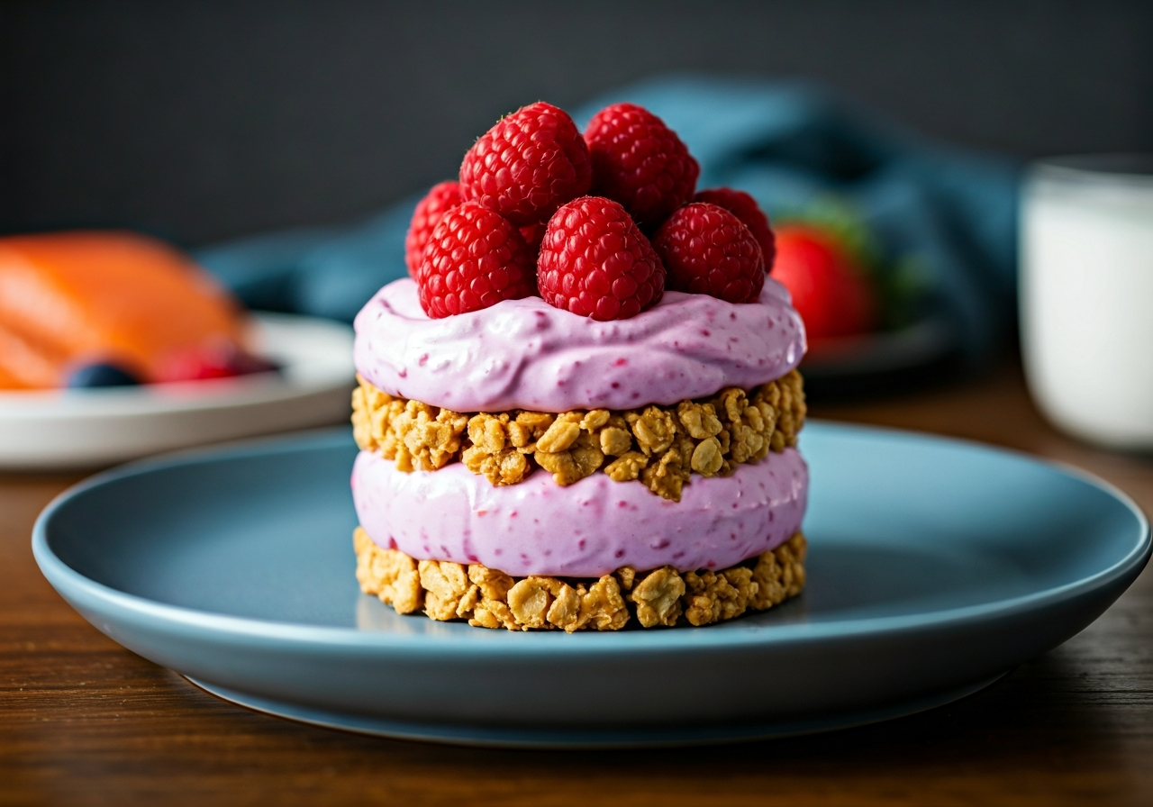 Whipped Raspberry Yogurt & Toasted Oat Parfait