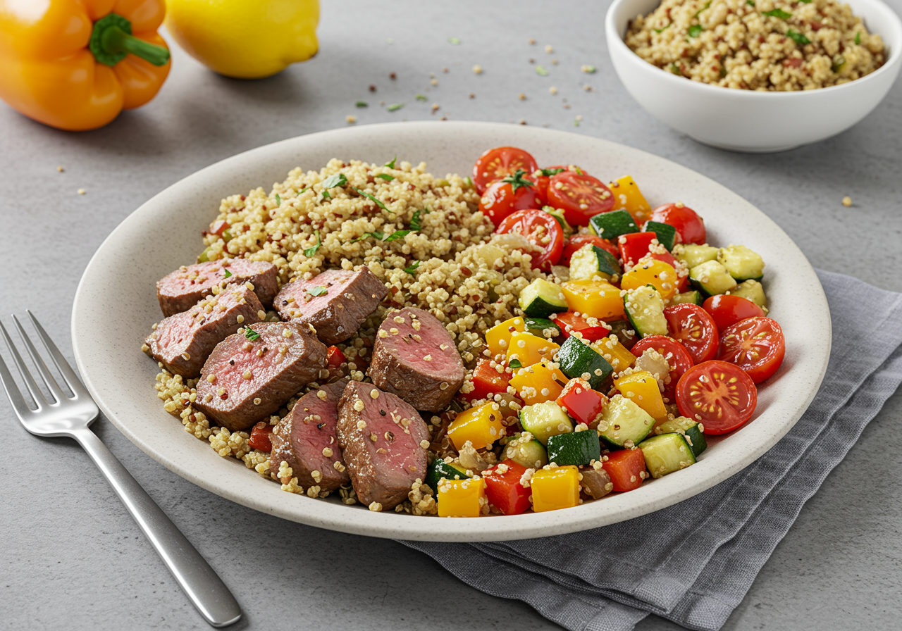 Mediterranean Lamb and Quinoa Power Bowl