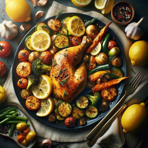 Lemon Garlic Chicken with Roasted Vegetables