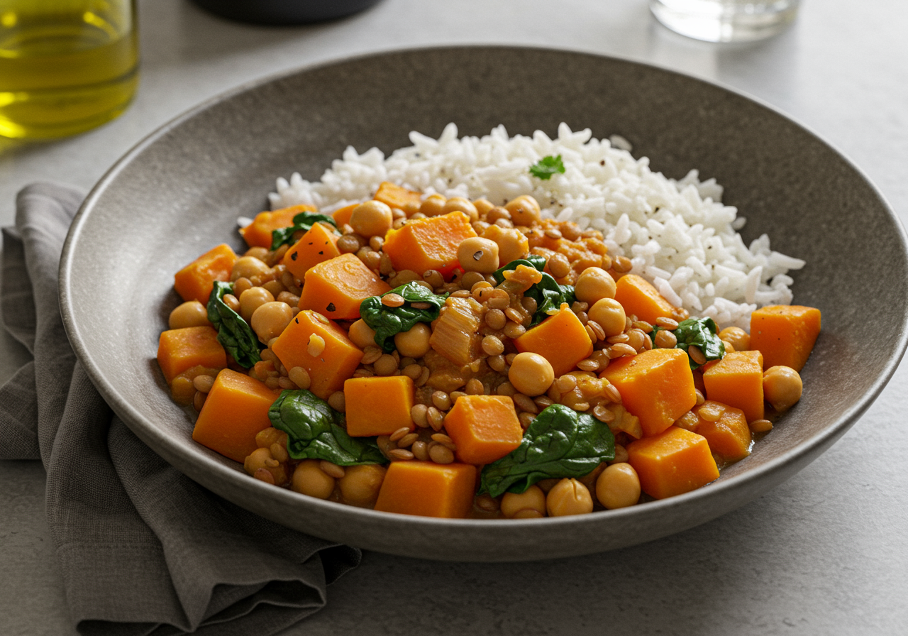 Moroccan-Spiced Butternut Squash & Lentil Stew