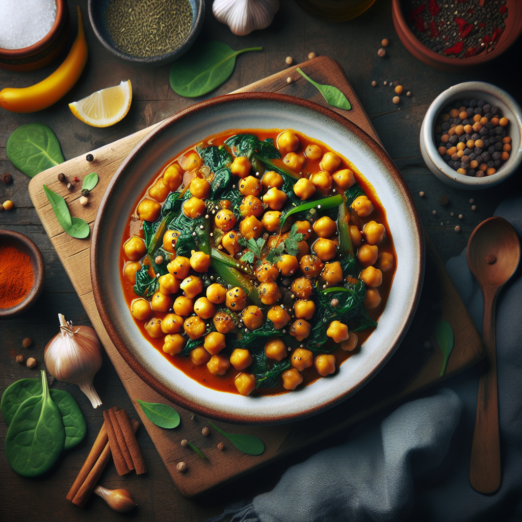 Vegan Chickpea and Spinach Stew