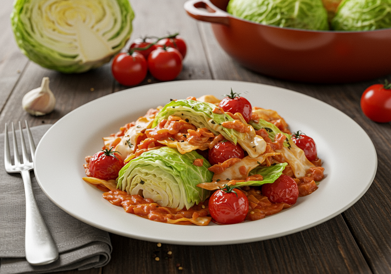 Tuscan-Style Braised Cabbage and Tomato