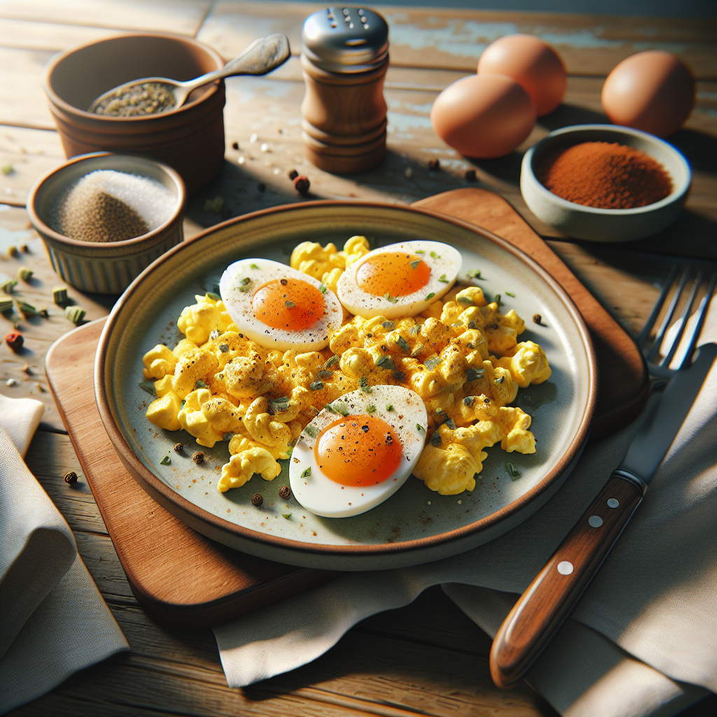 Quick Seasoned Scrambled Eggs