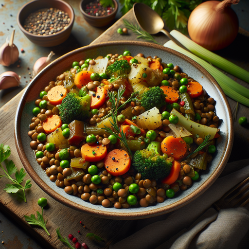 Slow-Roasted Vegetarian Lentil & Vegetable Stew