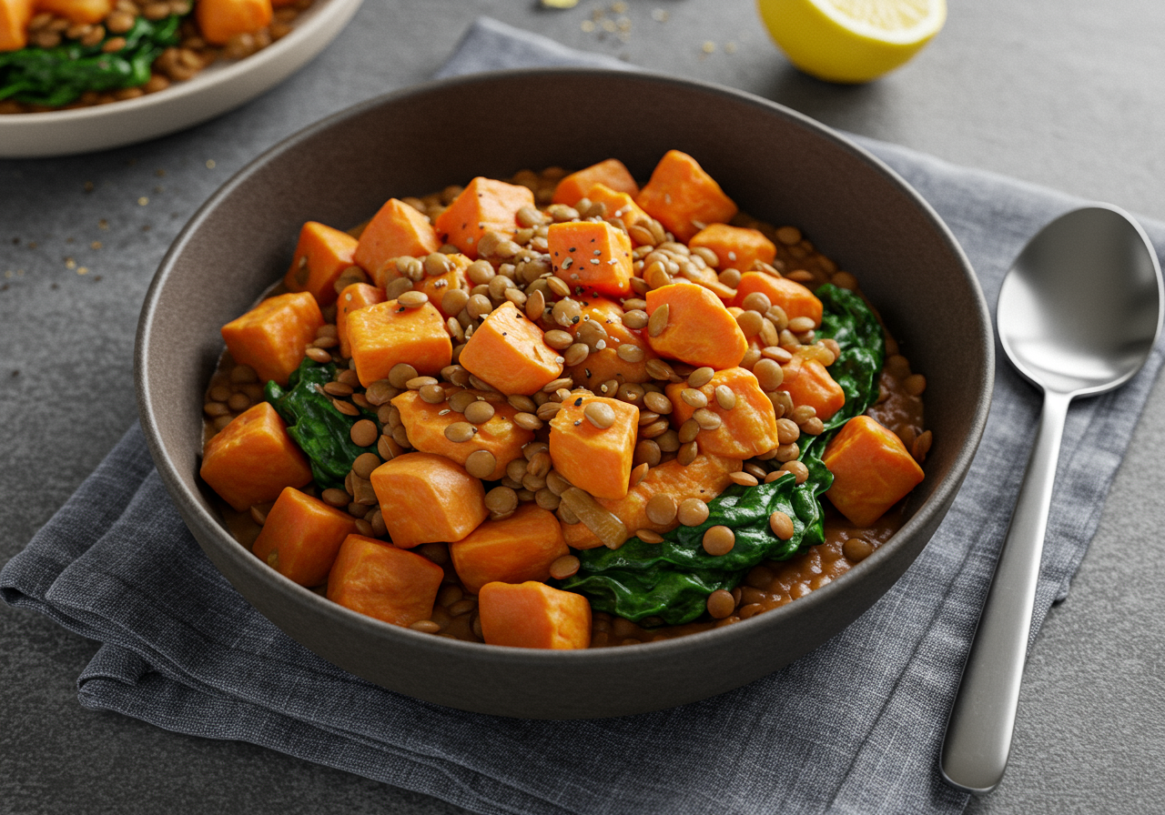 Spiced Lentil and Sweet Potato Stew