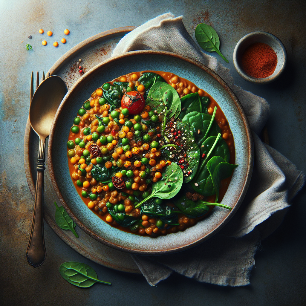Vegetarian Lentil and Spinach Stew