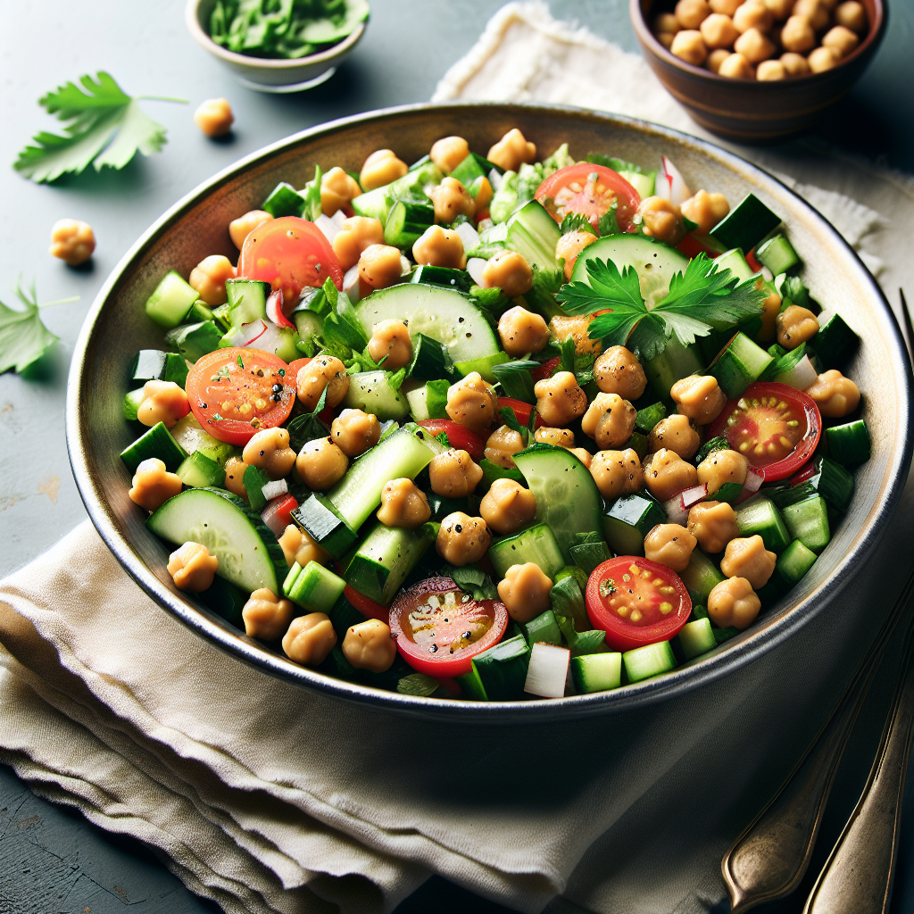 Quick Middle Eastern Chickpea Salad